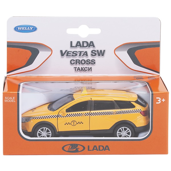 Игрушка модель машины 1:34-39 Lada Vesta Sw Cross Такси  